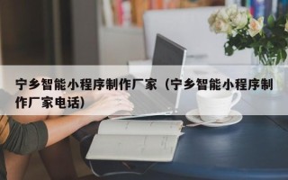 沭阳宁乡智能小程序制作厂家（宁乡智能小程序制作厂家电话）